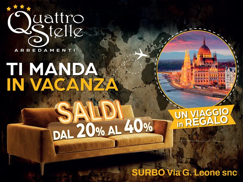 Quattro Stelle Arredamenti ti manda in vacanza!