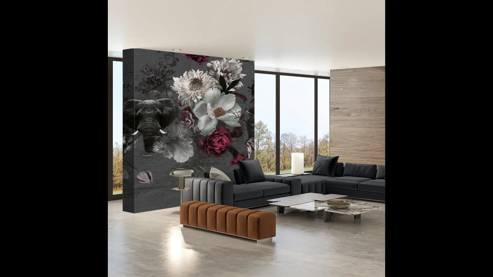 Carta da parati Francis Fiore Rosso di Adriani e Rossi