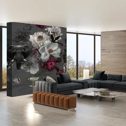 Carta da parati Francis Fiore Rosso di Adriani e Rossi