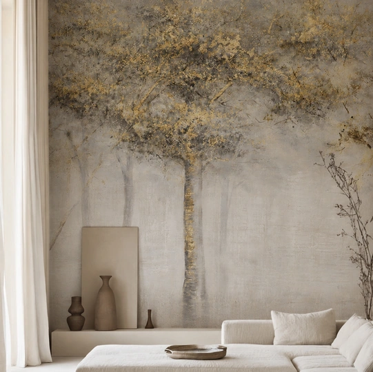 Carta da parati Golden Trees di Adriani e Rossi
