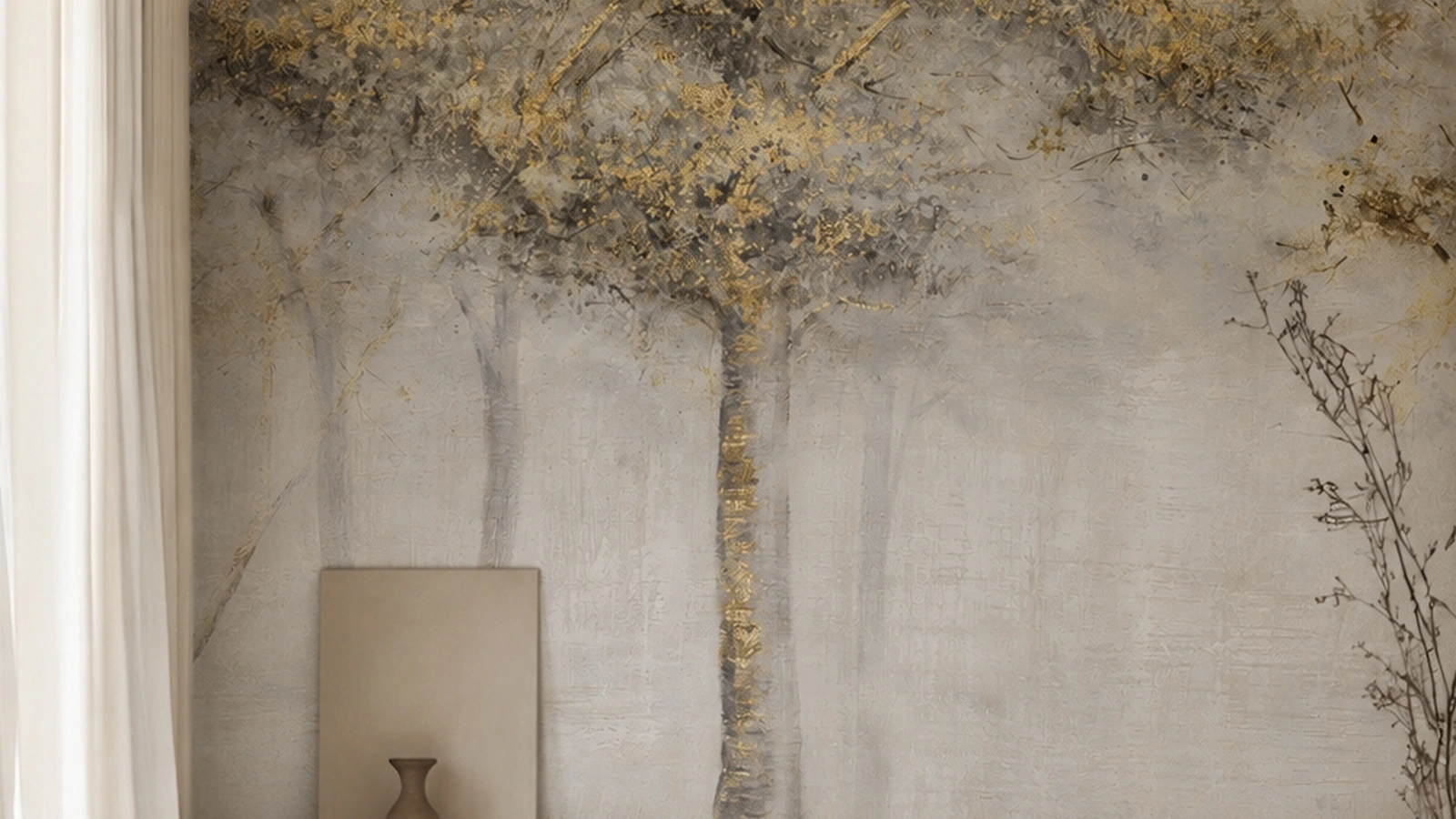 Carta da parati Golden Trees di Adriani e Rossi
