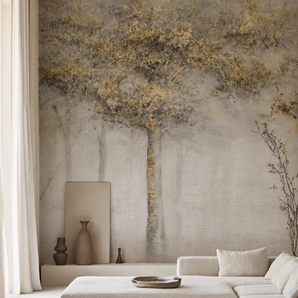 Carta da parati Golden Trees di Adriani e Rossi
