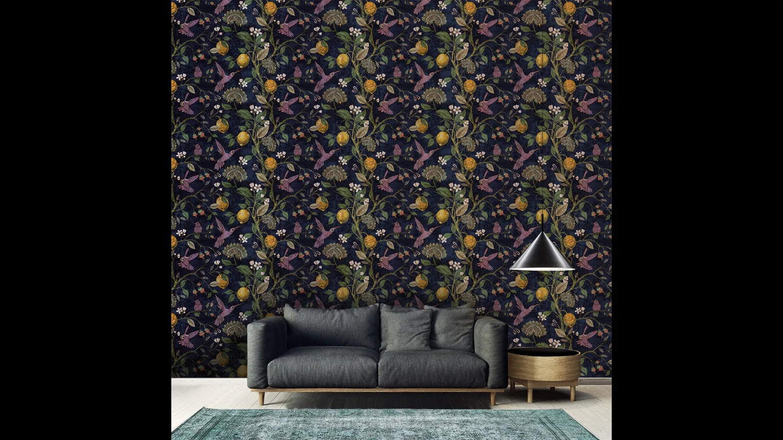 Carta da parati Lemons and birds di Adriani e Rossi