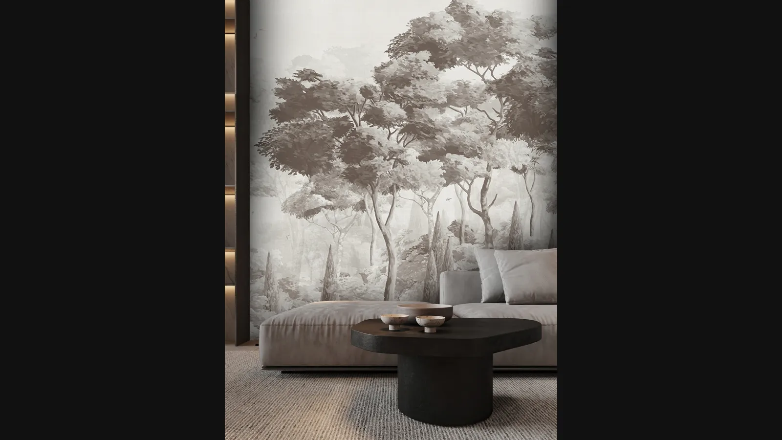 Carta da parati Wallpainting Tree di Adriani e Rossi