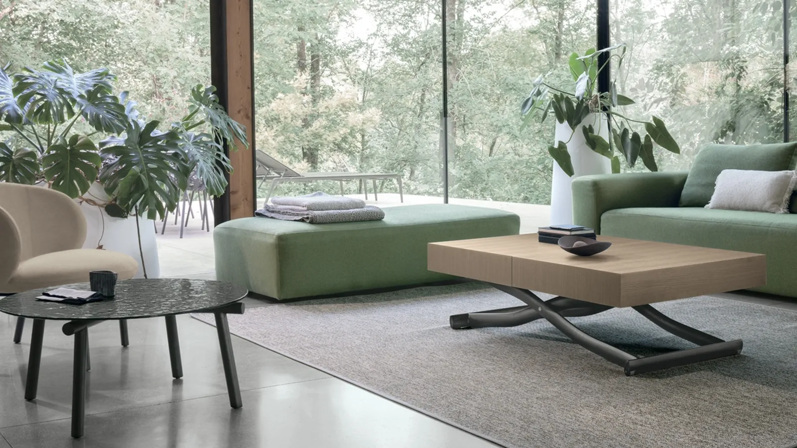 Tavolino trasformabile Dione Wood di Target Point