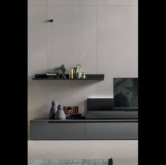 Mensole Elle & Filo in materico rovere carbone di Tomasella