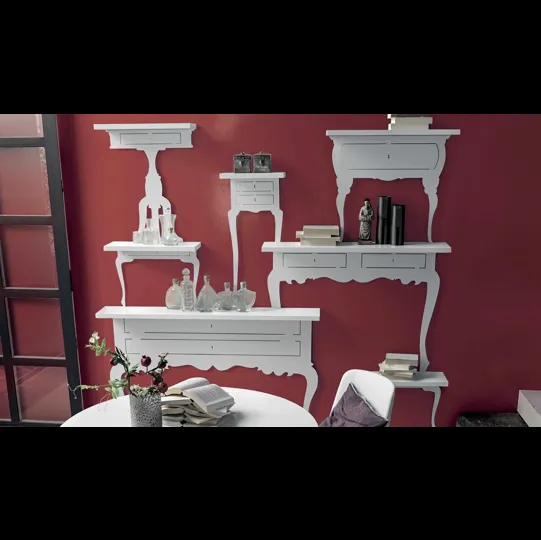 Mensole di design Shape in laccato bianco gesso di Tomasella