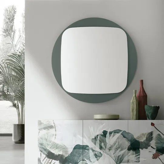 Specchio Space con cornice in vetro di Target Point