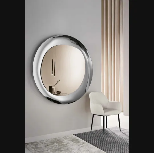 Specchio Luxor con cornice in vetro fuso di Capodarte