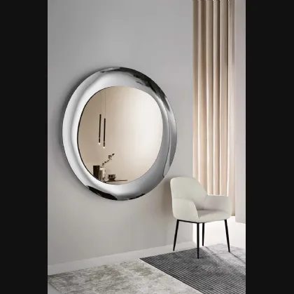 Specchio Luxor con cornice in vetro fuso di Capodarte