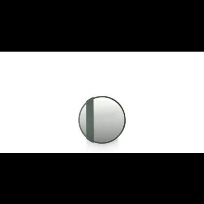 Specchio rotondo Zero 16 in massello di rovere di Devina Nais