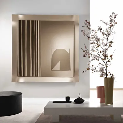 Specchio Taba con cornice in vetro satinato di Capodarte