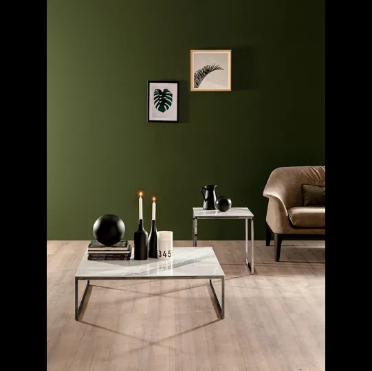 Tavolino moderno Central con top in ceramica di Tonin Casa