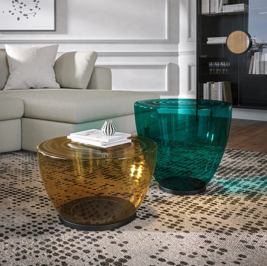 Tavolino Konca in vetro soffiato di Tonin Casa