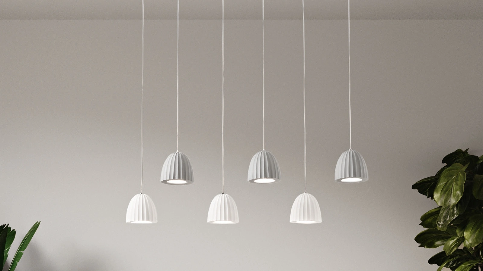 Lampada a sospensione Concrete in cemento di Ondaluce