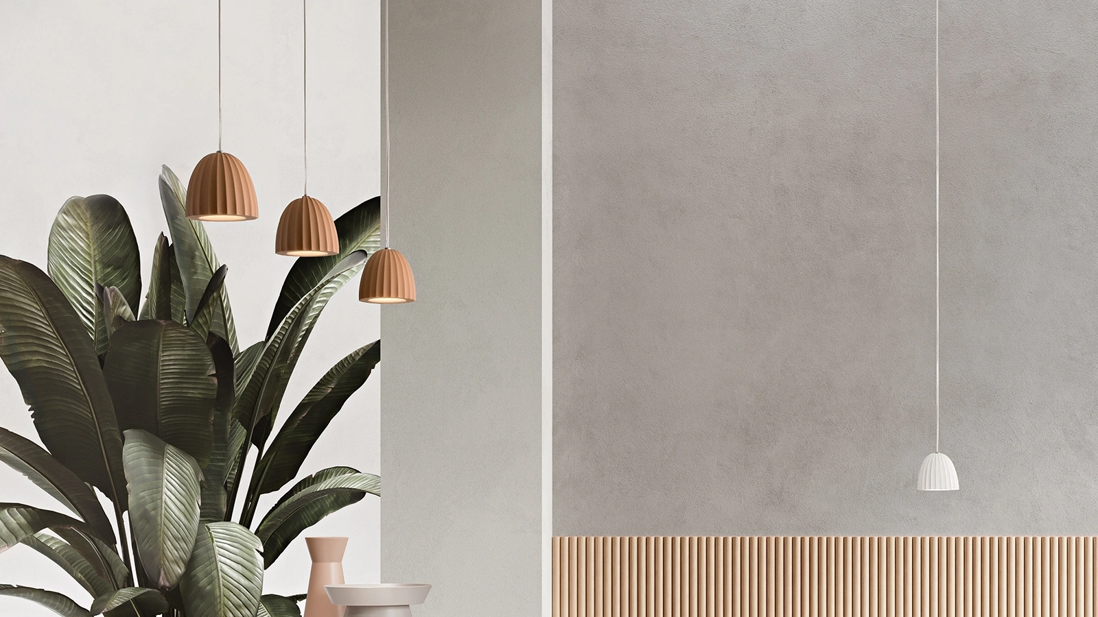 Lampada a sospensione Concrete in cemento di Ondaluce