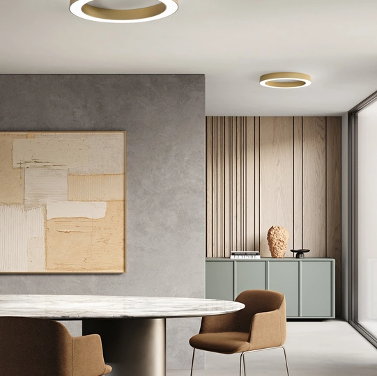 Lampada a soffitto Globus in alluminio di Ondaluce