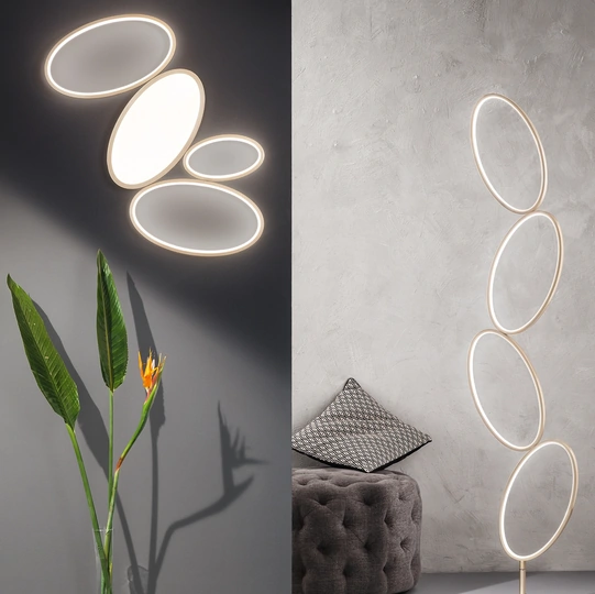 Lampada da terra Rice di Ondaluce