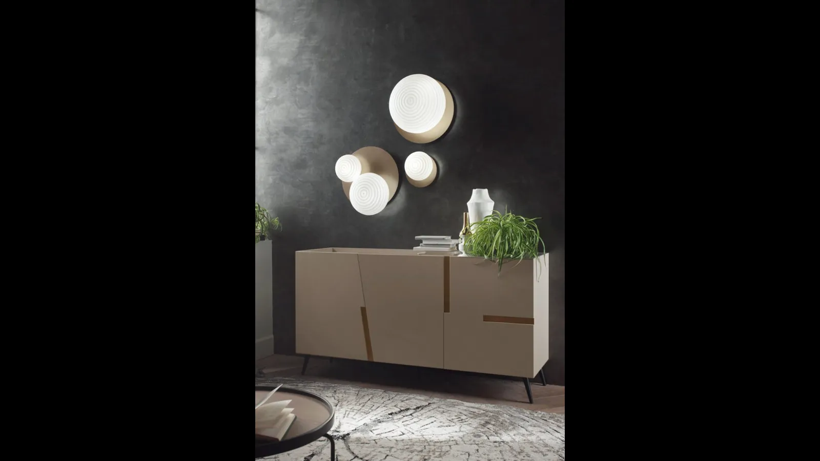 Lampada da parete in vetro soffiato Tondo di Ondaluce