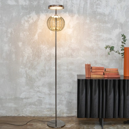 Lampada da terra Pagoda in metallo e vetro di Tonin Casa