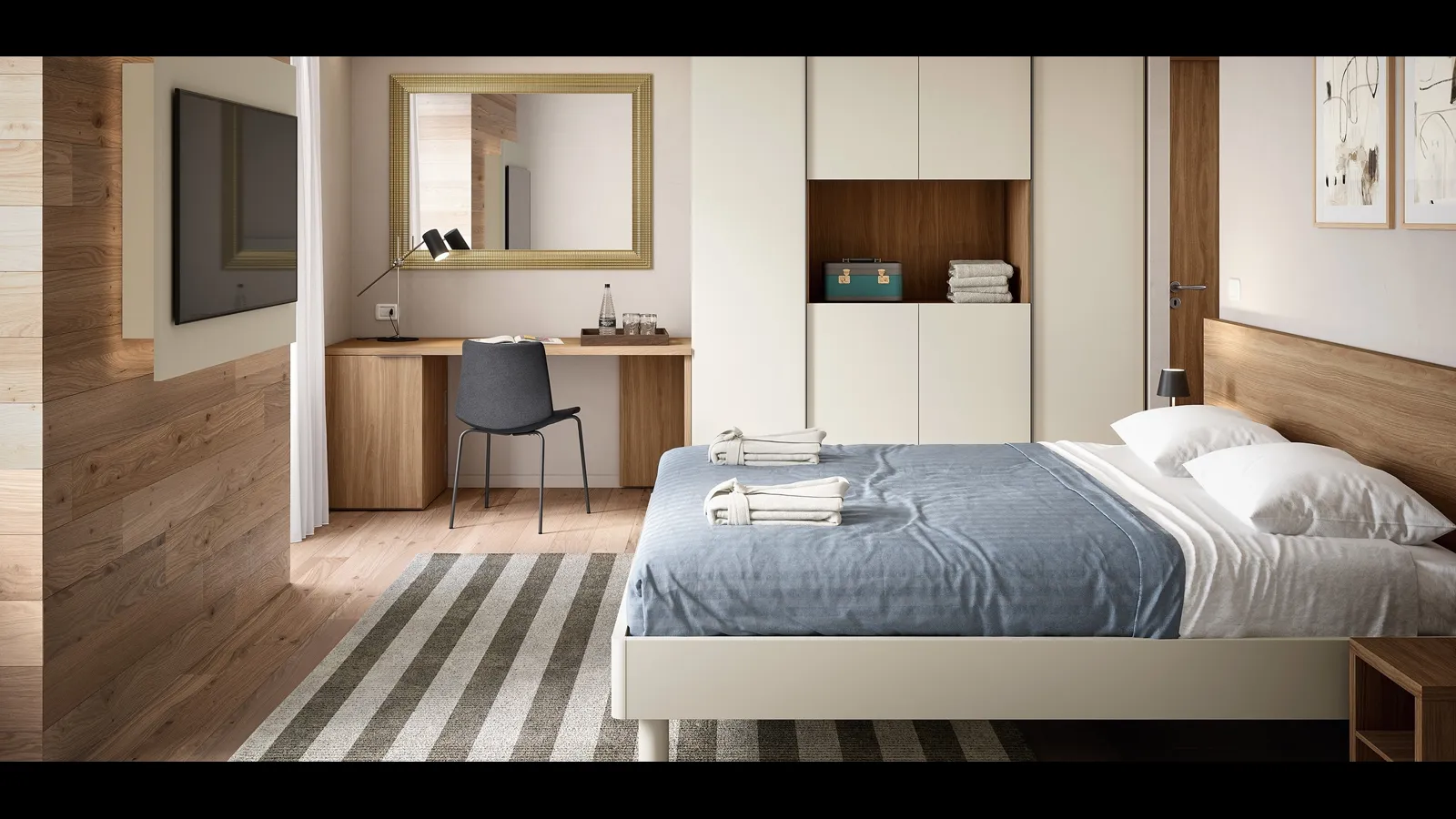 Armadio con anta battente pieghevole 11A in melaminico di Cinquanta3