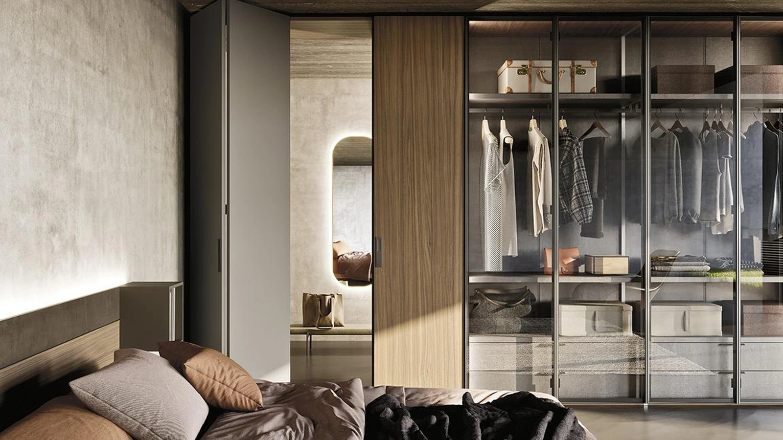 Armadio con ante a soffietto Comp N06A di Mobilgam