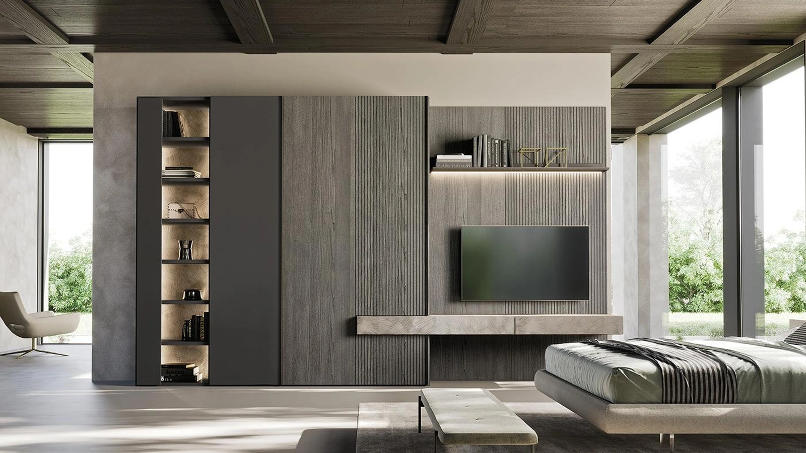 Armadio con ante battenti Comp N08A di Mobilgam