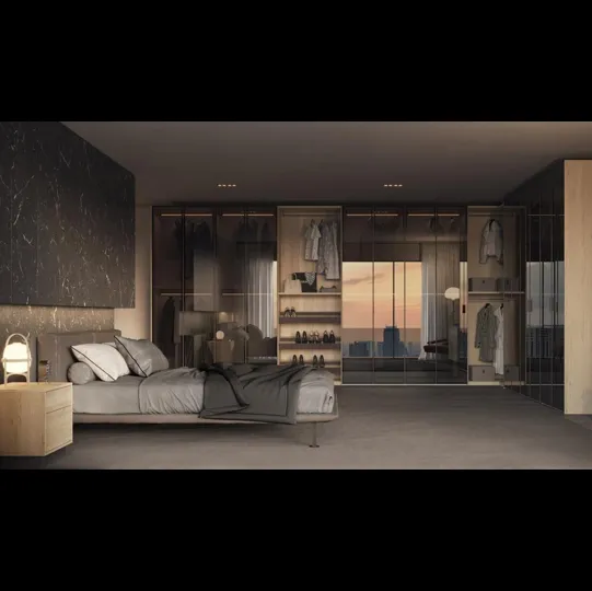 Armadio con ante battenti in vetro Jerry di Giessegi