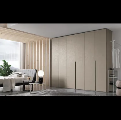 Armadio con anta battente Doris in materico cemento cava di Tomasella