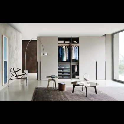 Armadio con ante scorrevoli Tratto in laccato opaco Corda di Sangiacomo