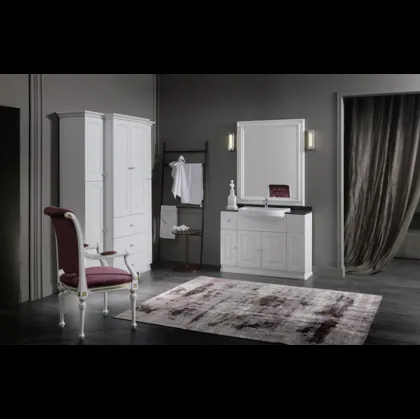 Mobile Bagno da appoggio in laccato opaco e piano in marmo ACANTHIS AC15A di Compab