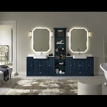 Mobile Bagno da appoggio in laccato opaco con piano in marmo ACANTHIS AC18 di Compab