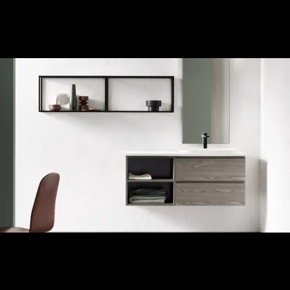 Mobile da Bagno sospeso in nobilitato effetto legno B-GO BG002 di Compab