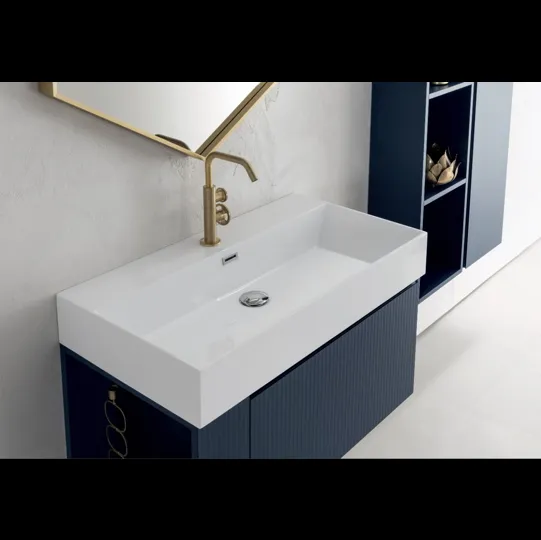 Mobile da Bagno sospeso in nobilitato laccato opaco B-GO BG019 di Compab