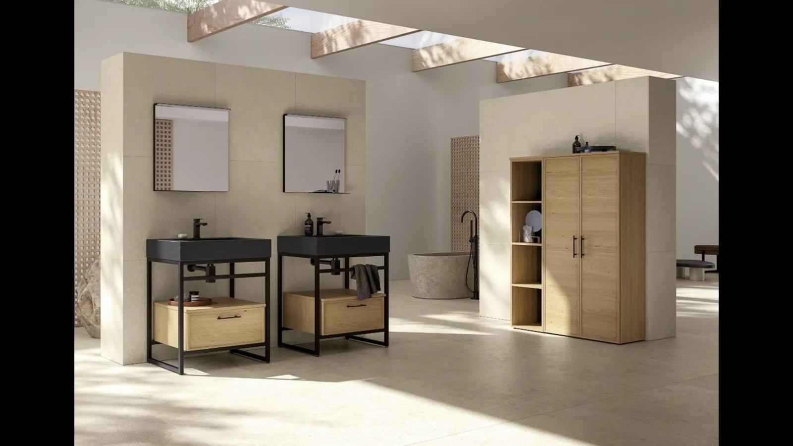 Mobile da Bagno a terra TABULA TB03 di Compab