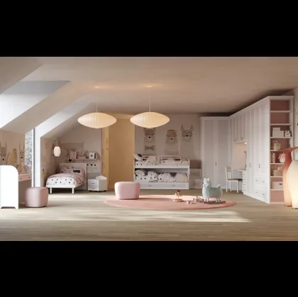 Cameretta componibile con letto sovrapposto Old CM 341 di Giessegi