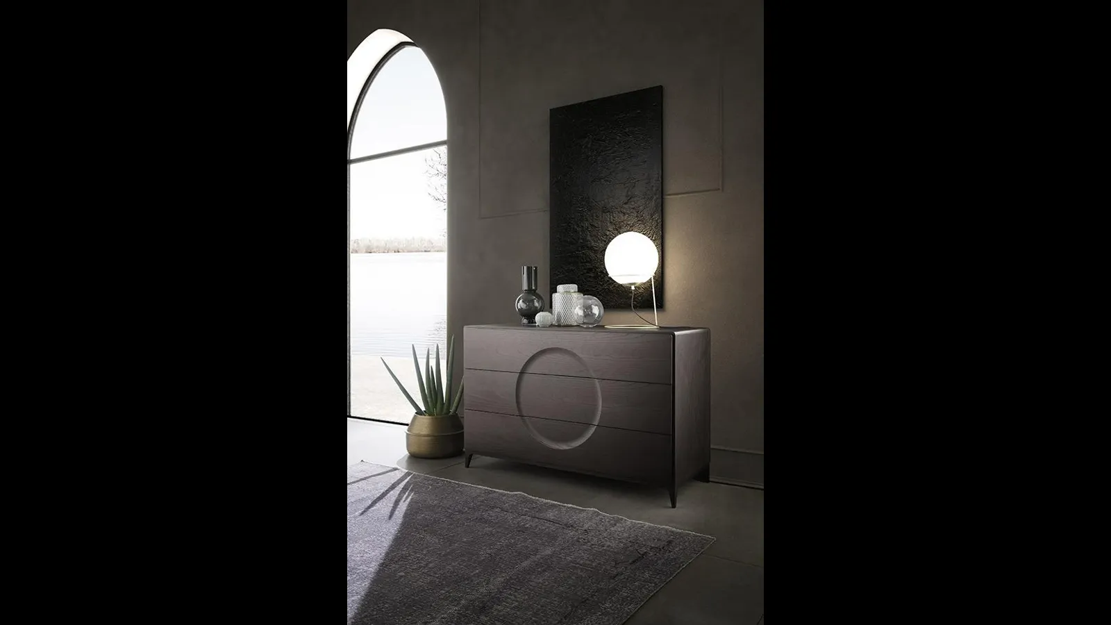 Comò Ring in legno di Mobilgam