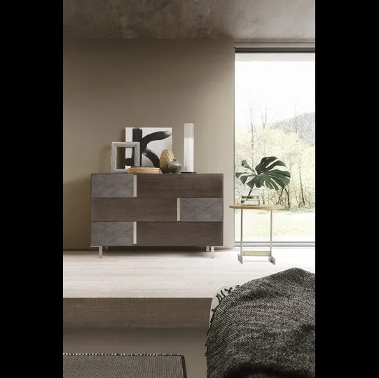 Comò Regolo in frassino e materico di Mobilgam