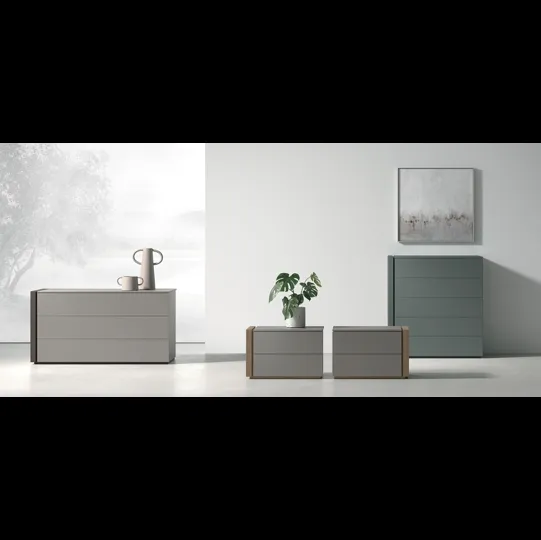 Gruppo Notte Capitol in laccato di Tomasella