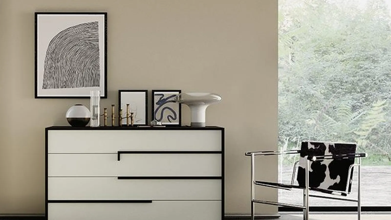 Comò York in laccato opaco di Mobilgam