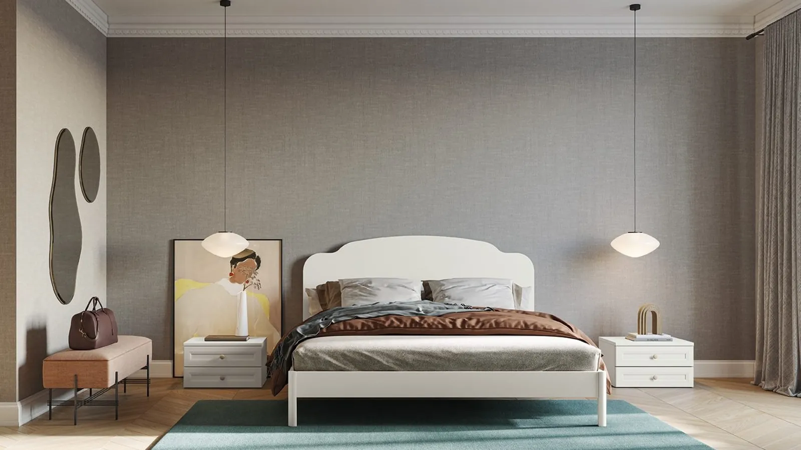 Letto con testiera Arcadia Aida di Colombini Casa