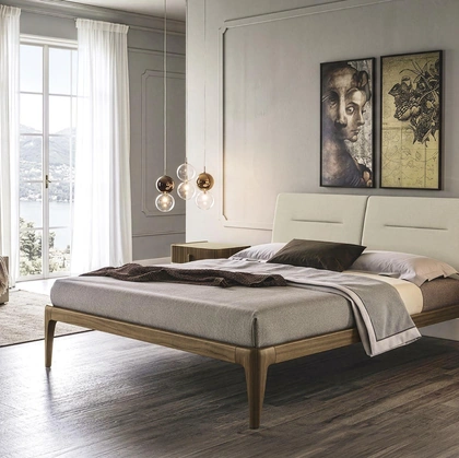Letto Atlas con testiera imbottita di Fasolin