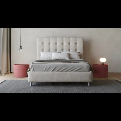 Letto in tessuto con testiera trapuntata Brooklin di Giessegi