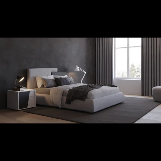 Letto in tessuto imbottito con testiera Cherie di Giessegi