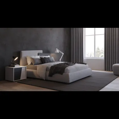 Letto in tessuto imbottito con testiera Cherie di Giessegi