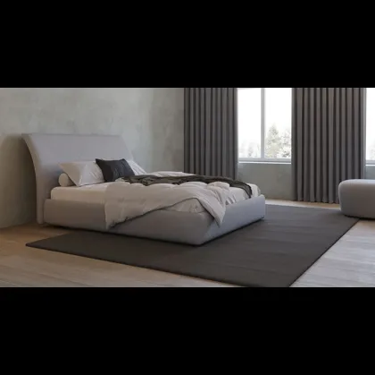 Letto in tessuto imbottito con testiera curvata Cloe di Giessegi