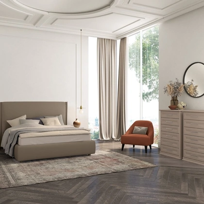 Letto in tessuto imbottito Arcadia Norma di Colombini Casa