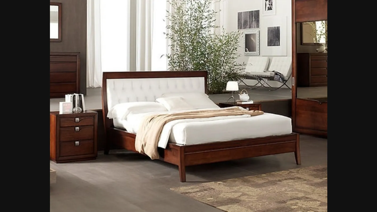 Letto con testiera Diamond di Fasolin