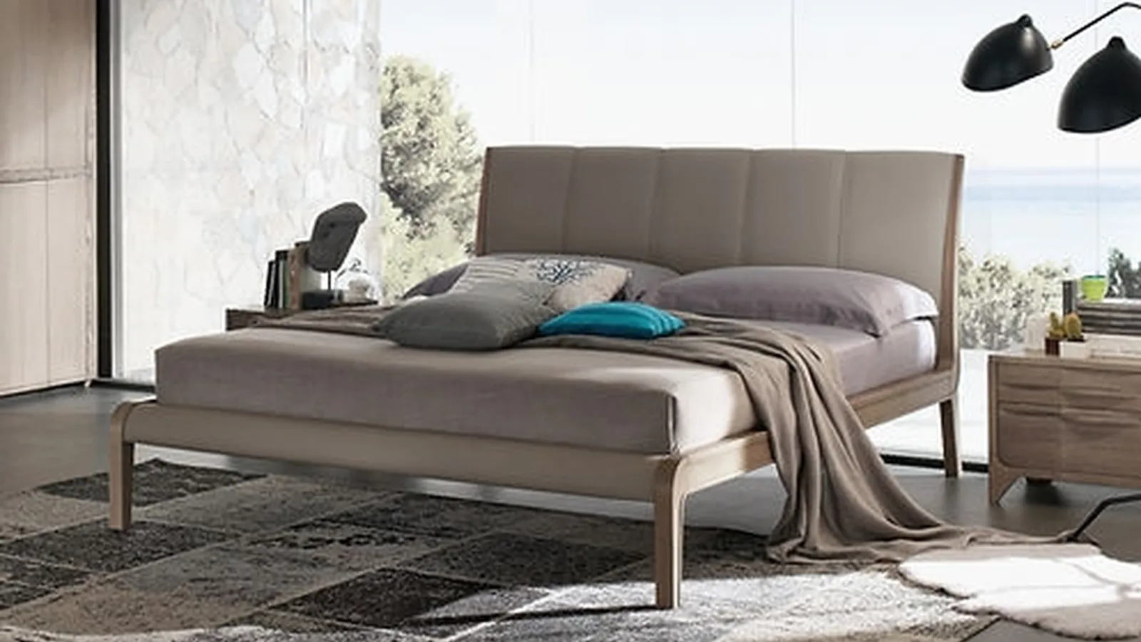 Letto Ruler con testiera di Fasolin