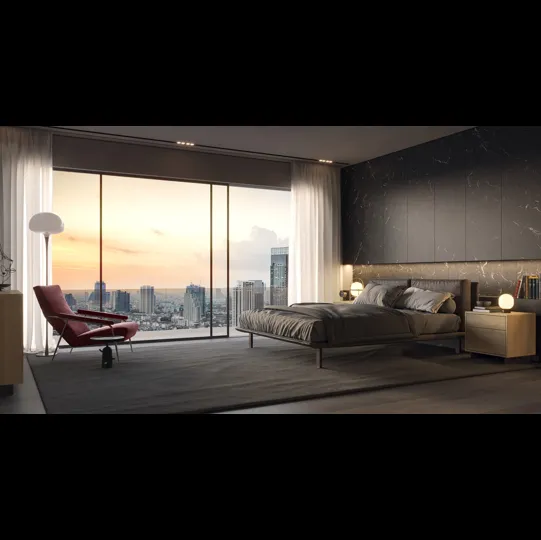 Letto in ecopelle con testiera Arcadia di Giessegi